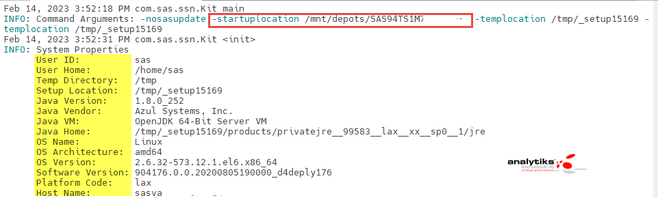 SDW log partially shown