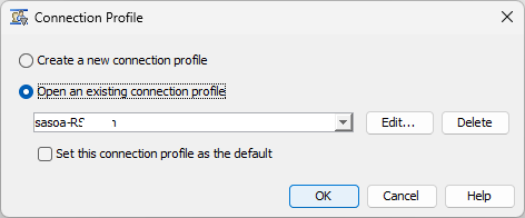Either Select Existing or New Connection